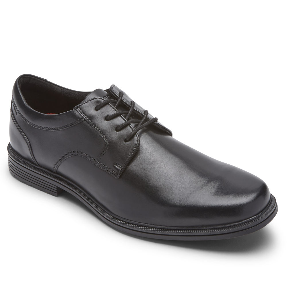 Rockport Singapore Mens Oxfords - Robinsyn Waterproof Plain Toe Black - PT1760845